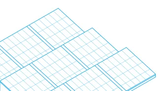 Sistemas de fijación de paneles solares cubierta plana - Plano Orientacion Sur