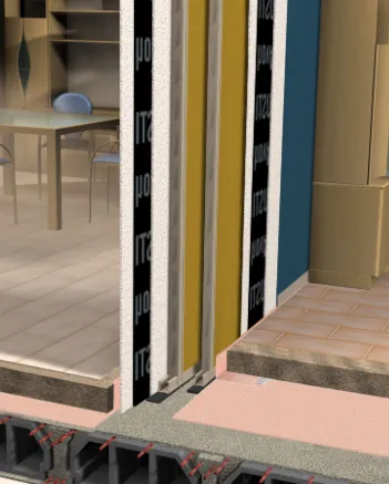 sistema constructivo para divisorias ChovACUSTIC con certificación al fuego EI 90