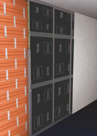 Sistema PANEL ChovACUSTIC® 65 para trasdosado de placa simple