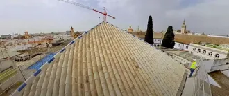 Cubierta Convento Madre de Dios en Sevilla rehabilitada con sistema industrializado BMI