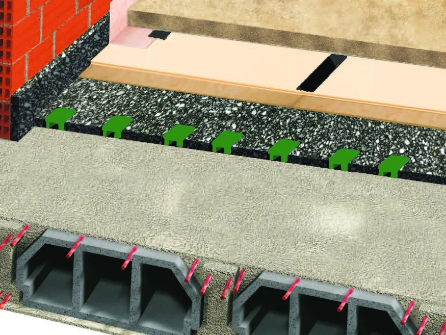 Solución para suelo flotante. Ruido de impacto y vibraciones.