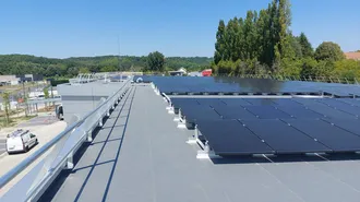 Sistemas de fijación de paneles solares cubierta plana - Plano Orientacion Sur